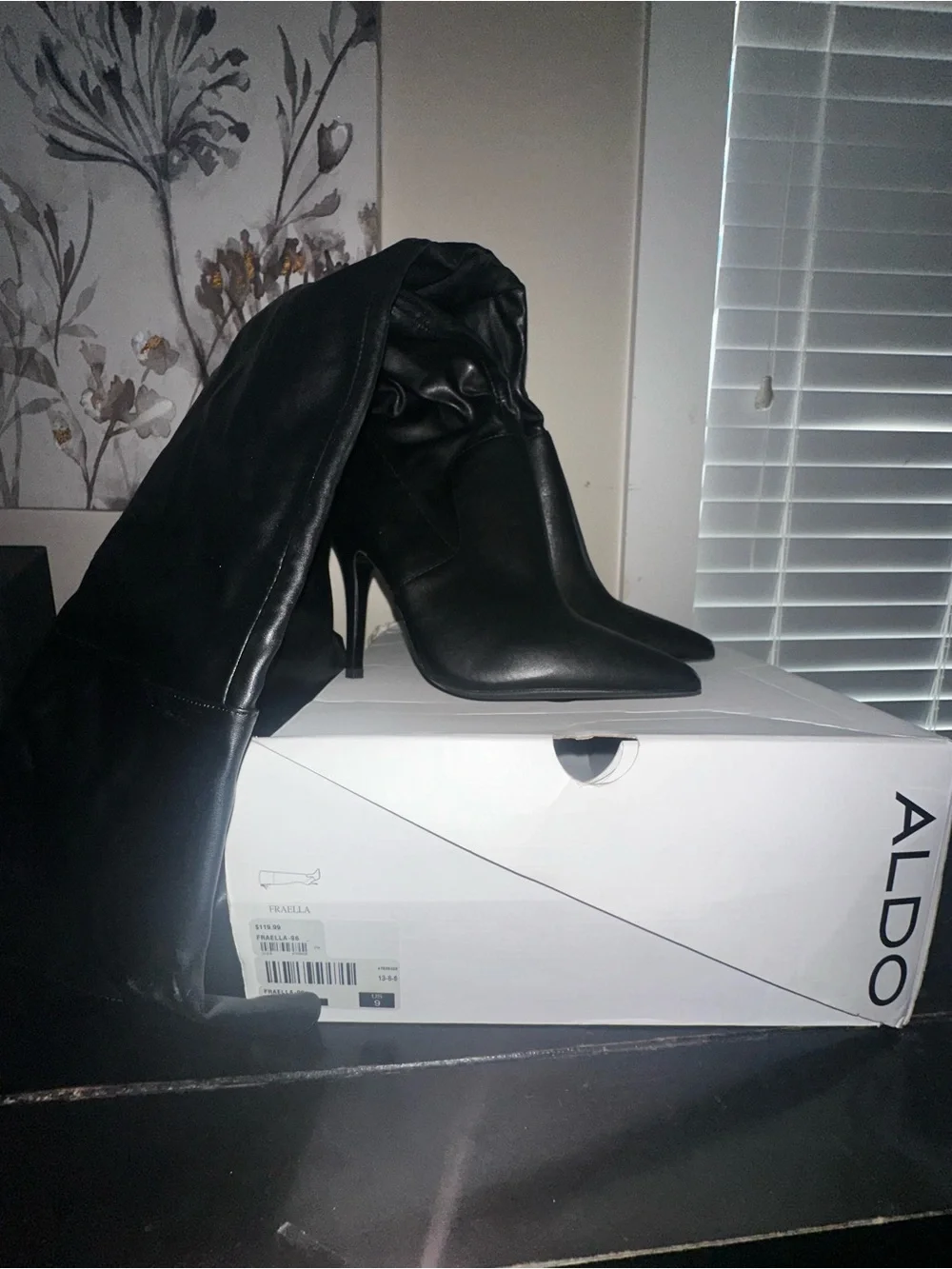 Aldo Black Over-the-Knee Stiletto Boots